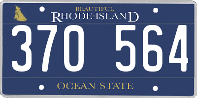 RI license plate 370564