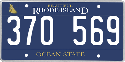RI license plate 370569