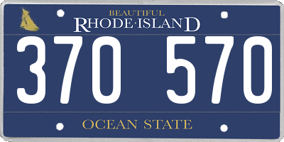 RI license plate 370570