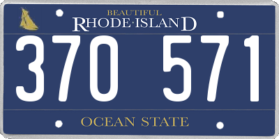RI license plate 370571