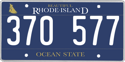 RI license plate 370577