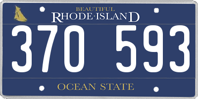 RI license plate 370593