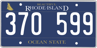RI license plate 370599