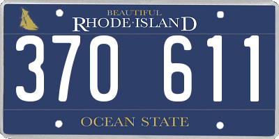 RI license plate 370611