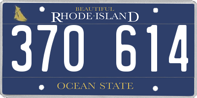 RI license plate 370614