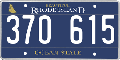 RI license plate 370615
