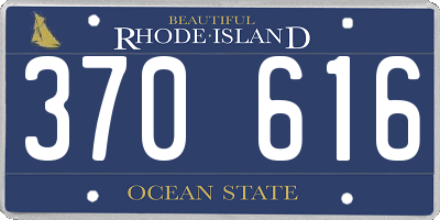 RI license plate 370616