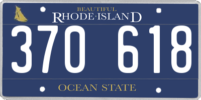 RI license plate 370618