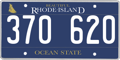 RI license plate 370620