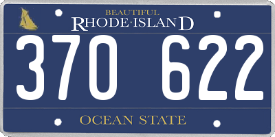 RI license plate 370622