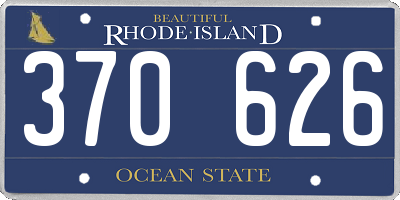 RI license plate 370626