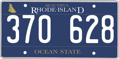 RI license plate 370628