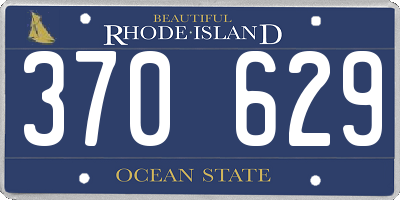 RI license plate 370629