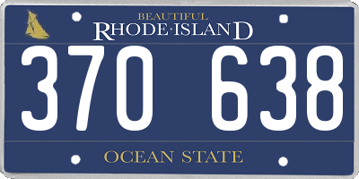 RI license plate 370638