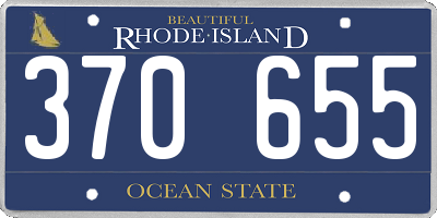 RI license plate 370655