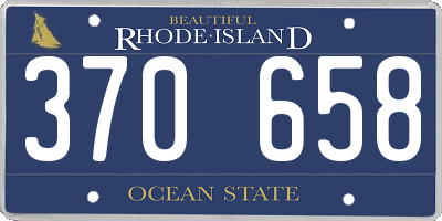 RI license plate 370658