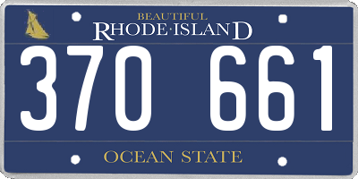 RI license plate 370661