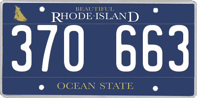 RI license plate 370663