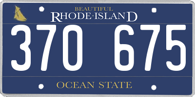 RI license plate 370675