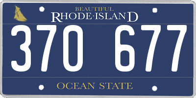 RI license plate 370677