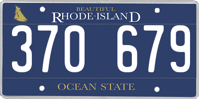 RI license plate 370679