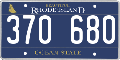 RI license plate 370680