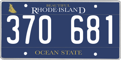RI license plate 370681