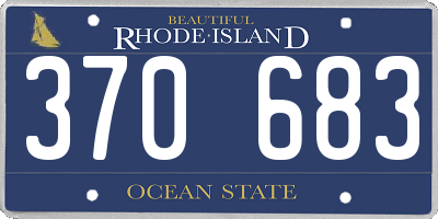 RI license plate 370683