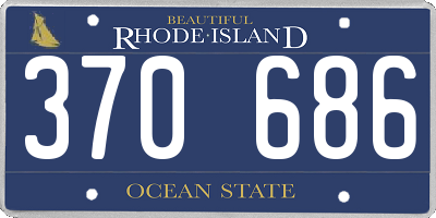 RI license plate 370686