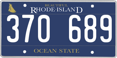 RI license plate 370689