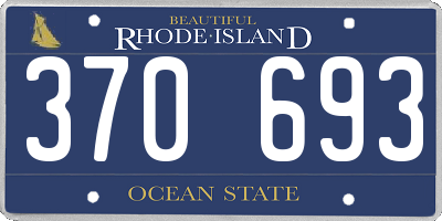 RI license plate 370693