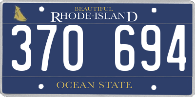 RI license plate 370694