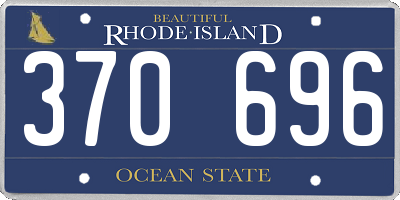 RI license plate 370696