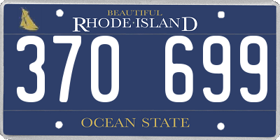 RI license plate 370699