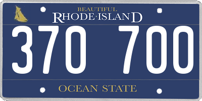 RI license plate 370700