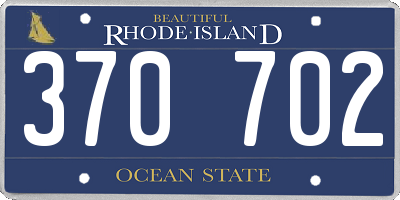 RI license plate 370702