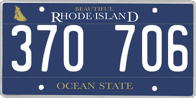 RI license plate 370706
