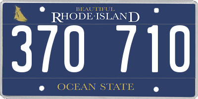 RI license plate 370710
