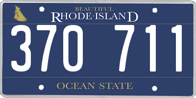 RI license plate 370711