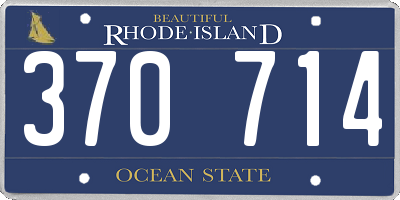 RI license plate 370714