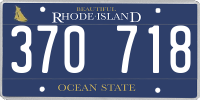 RI license plate 370718