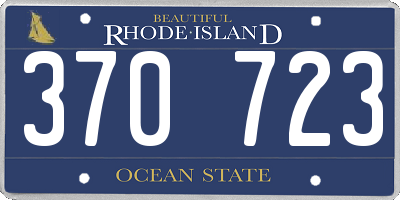 RI license plate 370723