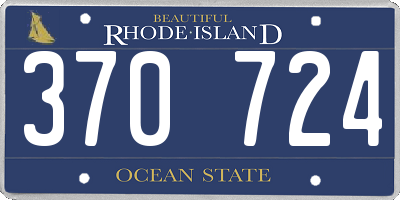 RI license plate 370724