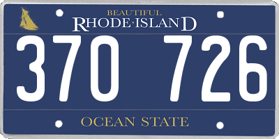RI license plate 370726