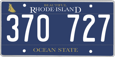 RI license plate 370727