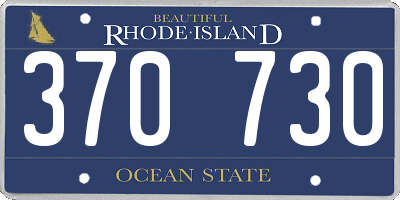 RI license plate 370730