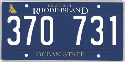 RI license plate 370731