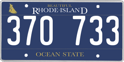 RI license plate 370733