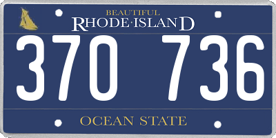 RI license plate 370736
