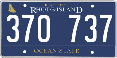 RI license plate 370737
